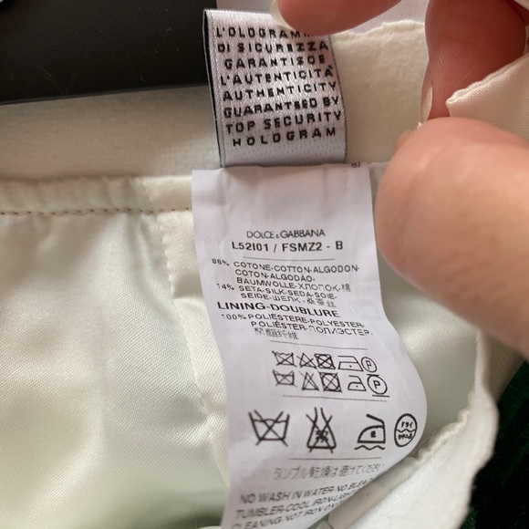 GORGEOUS DOLCE & GABBANA Green Leaf Skirt - Picture 8 of 8